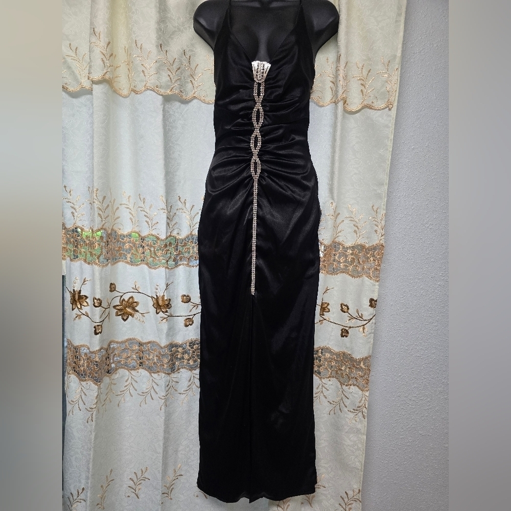 Fiesta Blue Embellished Ruched Slip Dress - Picture 7 of 9